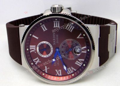 Ulysse Nardin Brown /Brown Rubber High Quality Replica Watch